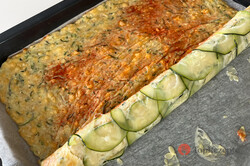 Zubereitung des Rezepts Perfekte Zucchinirolle mit Käse - eine Eigenkreation. Eure Gäste werden sie sicher lieben., schritt 5