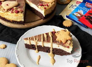 Rezept Tripple-Chocolate-Brownie-Cheesecake - Käsekuchen mit 3 Sorten Schokolade