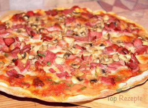 Rezept Knusprige Pizza mit Haferflocken - ohne Hefe