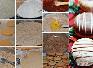 Rezept Lebkuchen mit Nuss-Pflaumenmus-Füllung und Schokoladenglasur