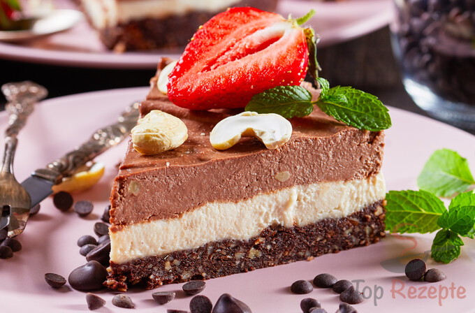 Rezept Gesunder kalorienarmer Triple-Chocolate-Cheesecake