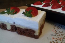 Zubereitung des Rezepts Wunderbare Pudding-Sahne-Schnitten mit Erdbeeren, schritt 16