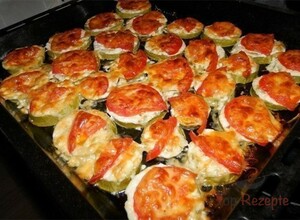 Rezept Zucchini-Häppchen mit Käse und Tomaten