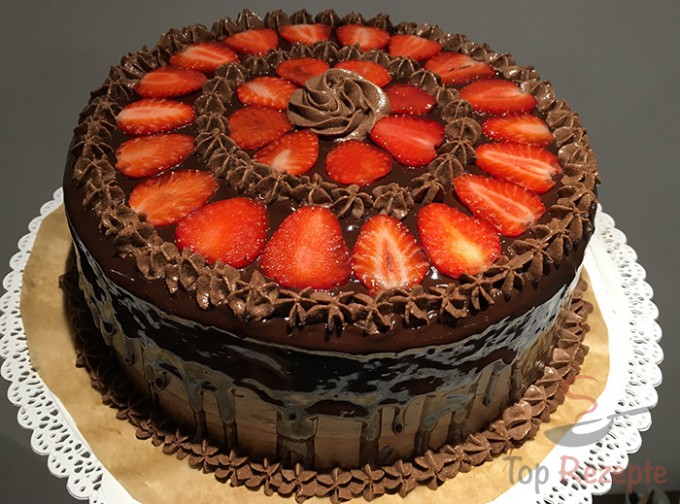 Rezept Schokoladen-Erdbeer-Torte