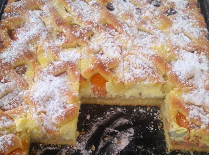 Rezept Traditioneller Gitterkuchen mit Aprikosen und Quark