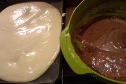 Zubereitung des Rezepts ZICK-ZACK-Puddingkuchen mit saurer Sahne, schritt 5