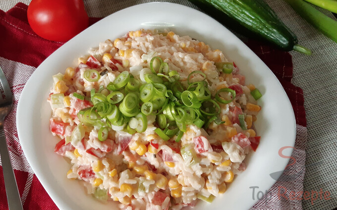 Rezept Erfrischender Reissalat mit Gemüse und griechischem Joghurt