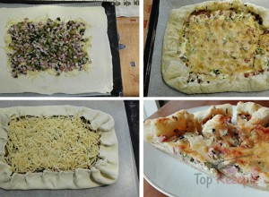 Rezept Wunderbare falsche Pizza mit saurer Sahne, die ganz einfach zuzubereiten ist