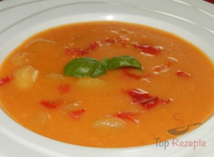 Rezept Eine Suppe mit gebratener Paprika