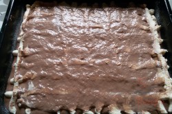 Zubereitung des Rezepts Kakao-Hefekuchen mit Quarkgitter – falscher Steppdeckenkuchen, schritt 5