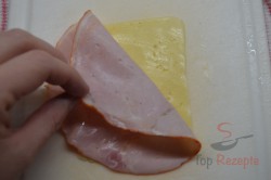 Zubereitung des Rezepts Hähnchenrouladen mit Schinken und Käse, schritt 2