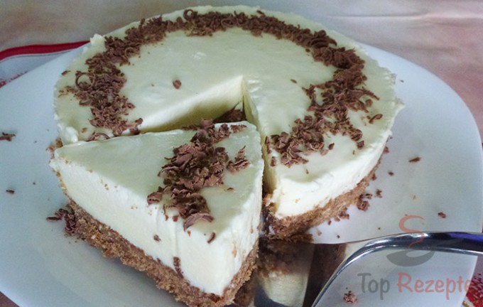 Rezept Wunderbare Torte aus weißer Schokolade, ohne Backen