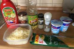 Zubereitung des Rezepts Spaghetti mit Hähnchenfleisch und Rahmsoße, schritt 1