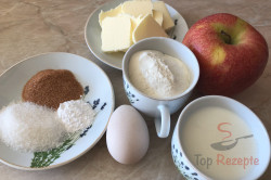 Zubereitung des Rezepts 7-Minuten-Apfel-Pancakes: die perfekten Pfannkuchen ohne Wartezeit, schritt 1