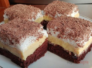 Rezept Leckerer Kuchen mit Vanillecreme und Baiser