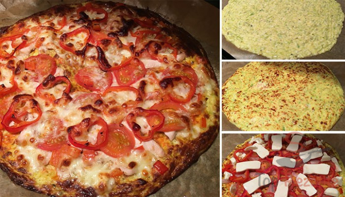 Rezept Pizza mit Zucchini-Mozzarella-Boden – ohne Mehl