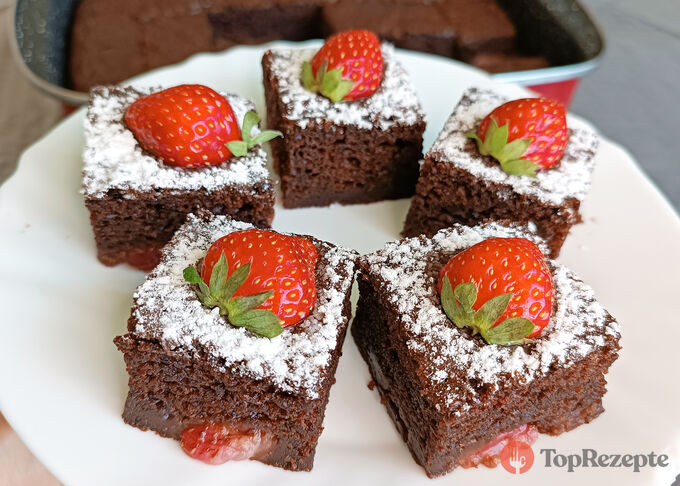 Rezept Schoko-Erdbeer-Kuchen ohne Ei - Lecker!