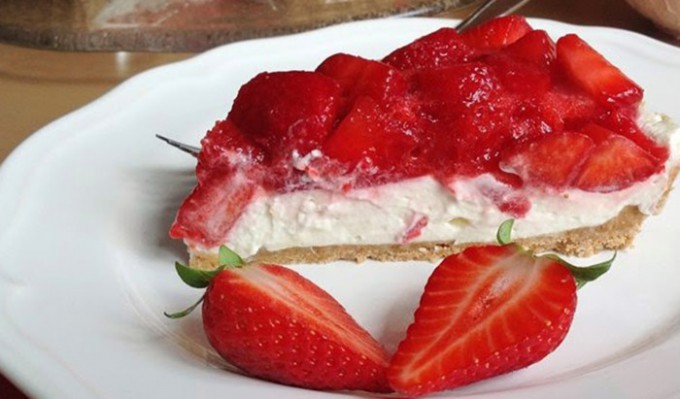 Rezept Cheesecake mit Erdbeeren ohne Backen