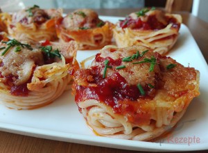 Rezept Spaghetti-Häppchen mit Parmesan