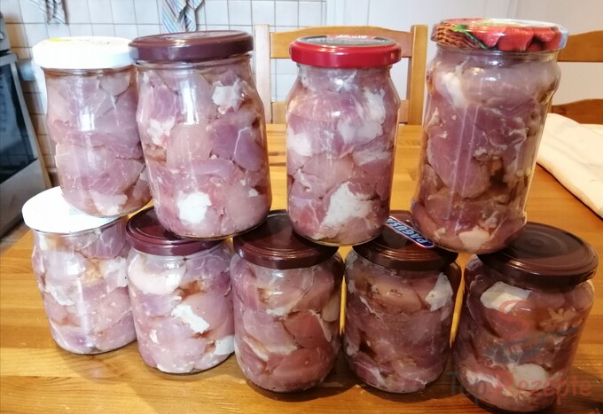 Rezept Hausgemachte Fleischkonserven, die das ganze Jahr halten