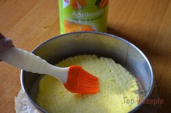 Zubereitung des Rezepts Sonnengruß – Einfacher Quarkkuchen mit Aprikosen, schritt 6
