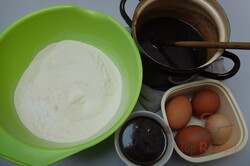 Zubereitung des Rezepts Kokos-Schokolade-Schnitten - mit Fotoanleitung, schritt 2