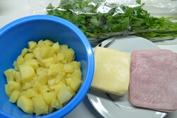 Zubereitung des Rezepts Kartoffellaibchen gefüllt mit Schinken und Käse, schritt 1