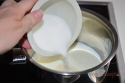 Zubereitung des Rezepts Zarte Grieß-Pudding-Schnitten – ohne Backen, schritt 3