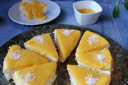 Zubereitung des Rezepts Mango-Kokos-Cheesecake - Protein-Kuchen, schritt 2