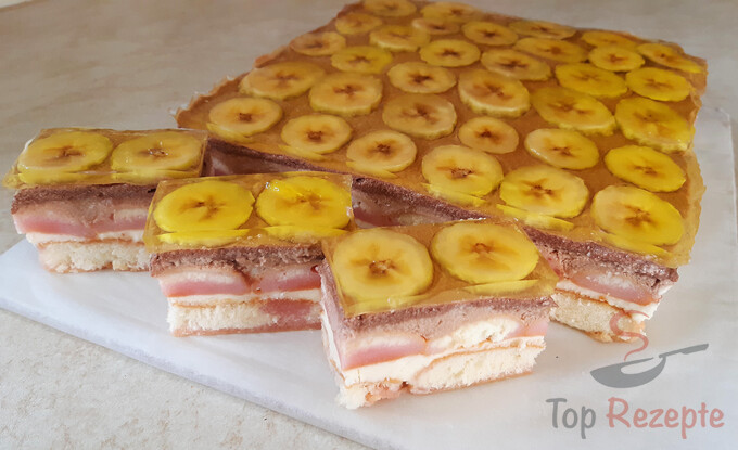 Rezept Fruchtige Bananenschnitten ohne Backen - ein Sommer-Dessert