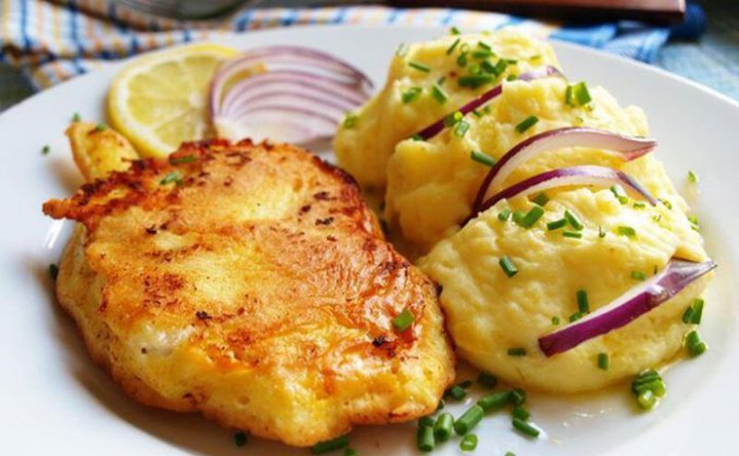 Rezept Französische Schnitzel mit Kartoffelpüree
