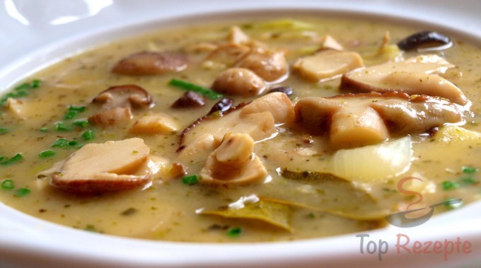 Böhmische Kartoffel-Pilz-Suppe (ein traditionelles Rezept)