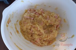 Zubereitung des Rezepts Kartoffelpuffer mit Käse und Schinken - glutenfrei, schritt 2