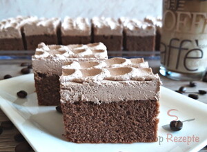 Rezept Saftiger Kuchen mit leckerer Schokoladen-Kaffee-Creme