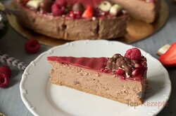 Zubereitung des Rezepts Österlicher Schokoladen-Cheesecake mit Himbeerglasur, schritt 3