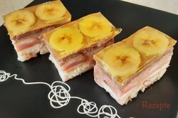Zubereitung des Rezepts Fruchtige Bananenschnitten ohne Backen - ein Sommer-Dessert, schritt 5